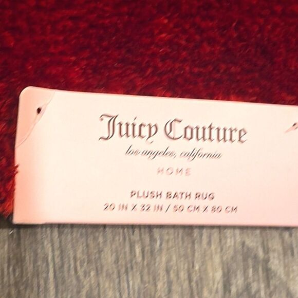 Juicy Couture Home Plush Bath Rug- Red - Picture 5 of 6